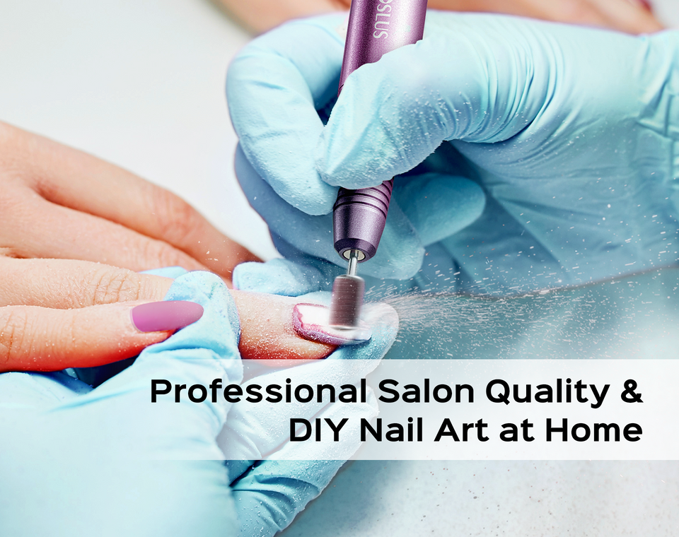 DIY nail art at home with nail drill img