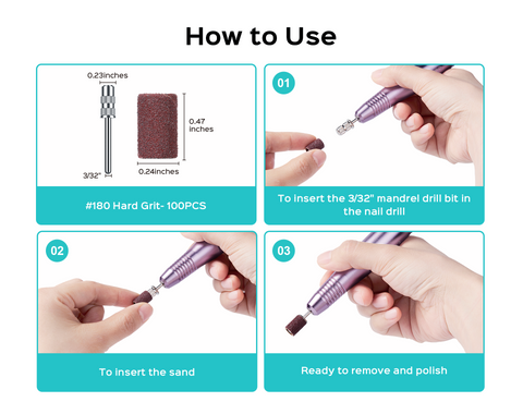 How to use nail drill bits img