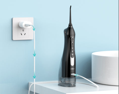 8-shaped port charging cable for dental flosser img
