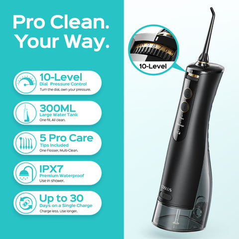 COSLUS E40 10-Level Dial Pressure Control Water Flosser img