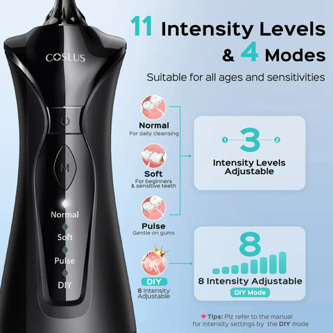 COSLUS CX30 Water Flosser (Black&Pink) Set img