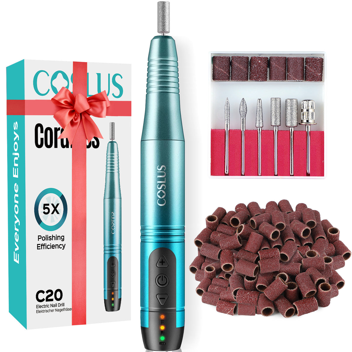 COSLUS C20(BK-A08) Cordless Nail Drill