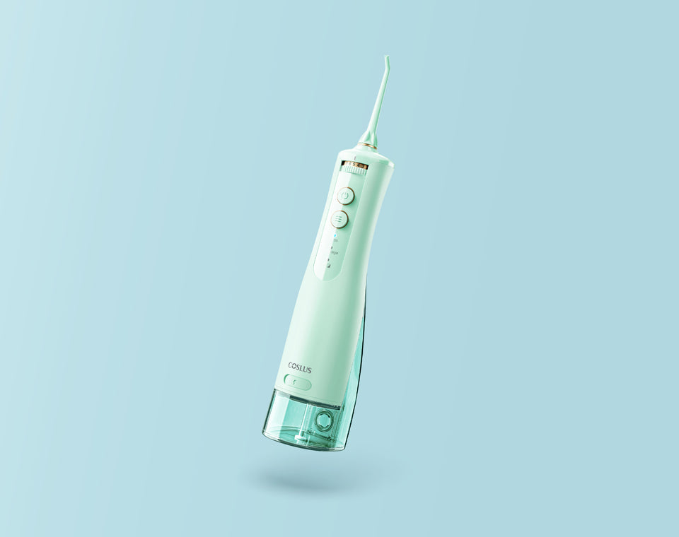 COSLUS C51 Portable Water Flosser For Teeth: 3 Modes & 6 Pressure Settings With Jet Mode Water Dental Pick For Orthodontic, Braces, Sensitive Gums, Compact For Travel, 300ML For Multiple Users