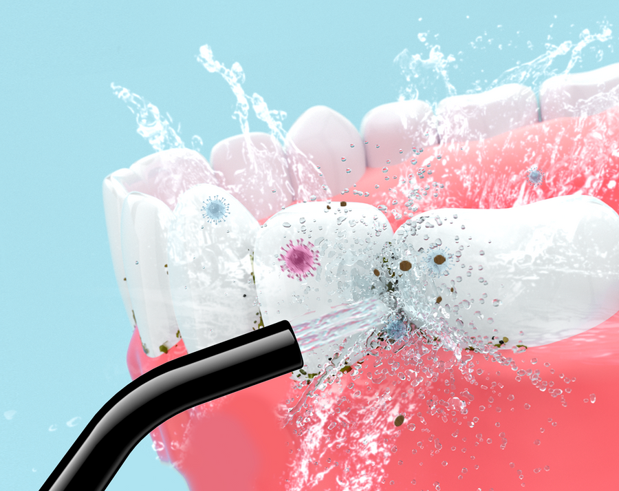 Oral irrigator cleaning teeth, deep cleaning teeth and gums
