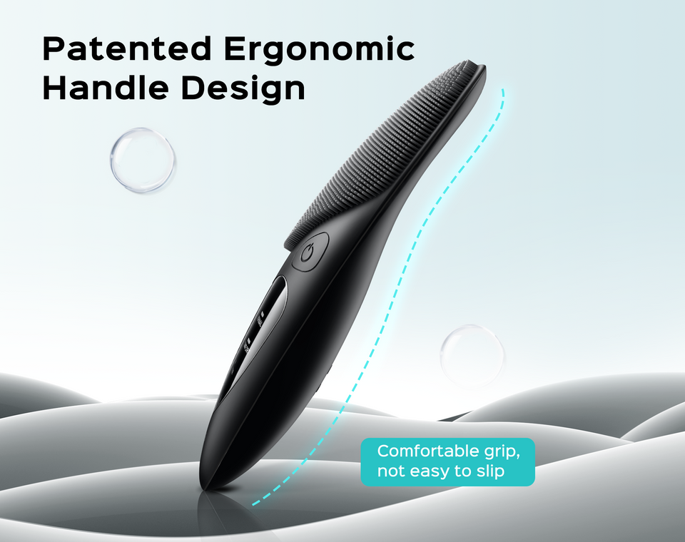 COSLUS Face Scrubber Facial Cleansing Brush: Silicone Portable Waterproof Rechargeable Face Wash Brush, 4 Cleansing Modes, Electric Face Exfoliator for Men Women Cleaning, Exfoliating, Massaging img