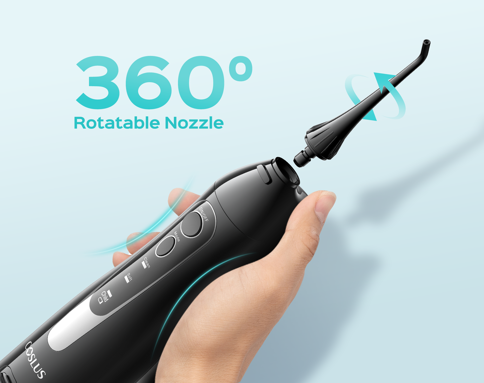 COSLUS water flosser nozzle types comparison