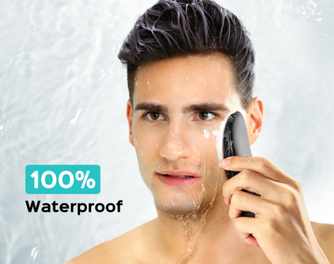 COSLUS Face Scrubber Facial Cleansing Brush: Silicone Portable Waterproof Rechargeable Face Wash Brush, 4 Cleansing Modes, Electric Face Exfoliator for Men Women Cleaning, Exfoliating, Massaging img
