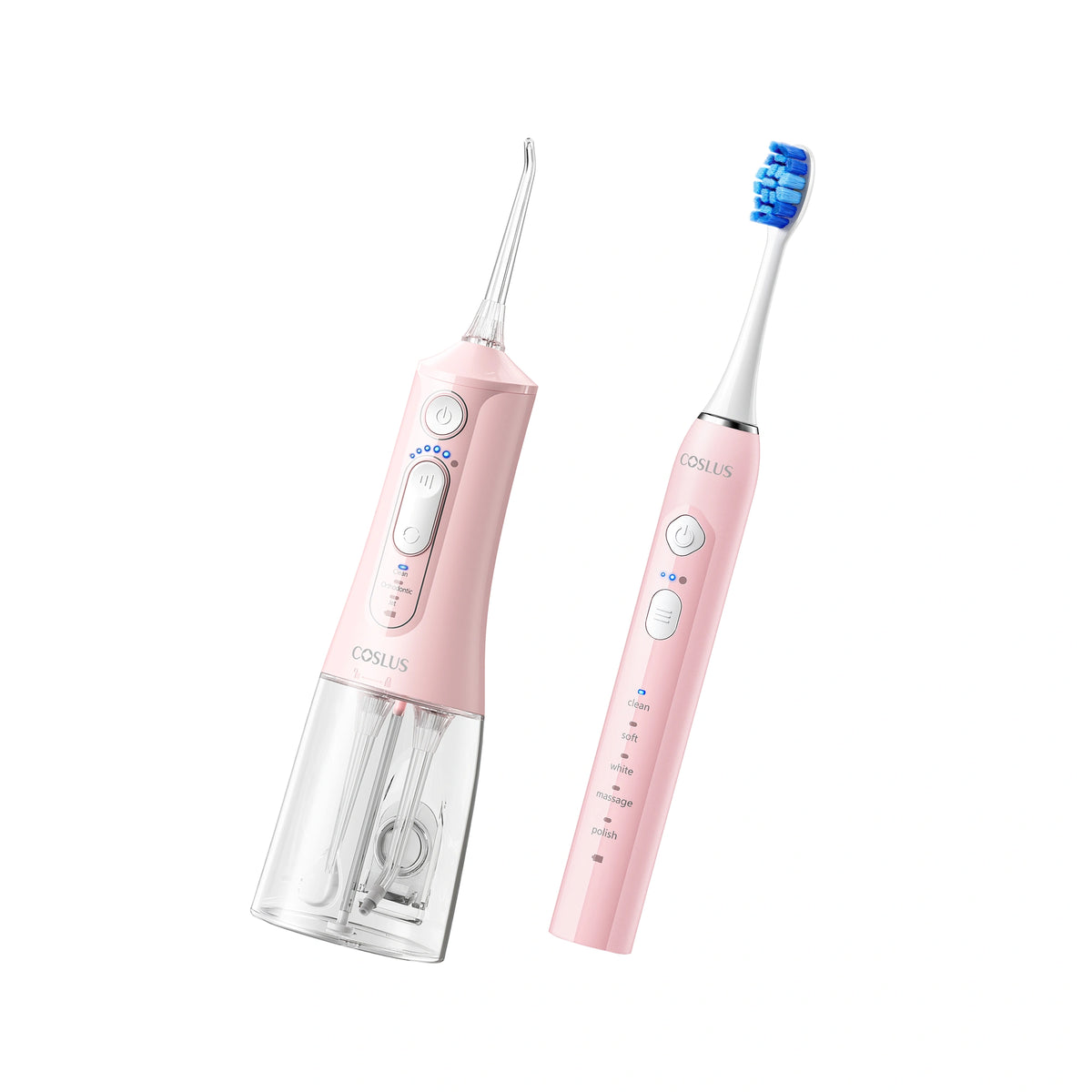 COSLUS C51 & C30 Oral Care Bundle – Cordless Water Flosser & Electric Toothbrush
