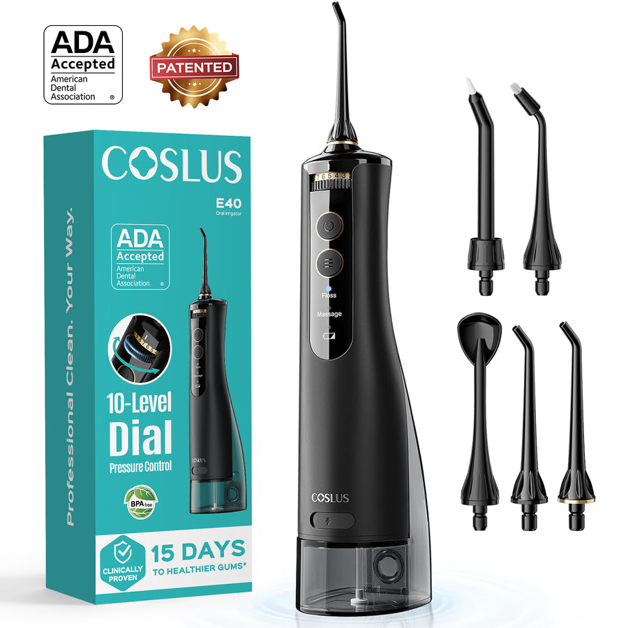 COSLUS E40 10-Level Dial Pressure Control Water Flosser