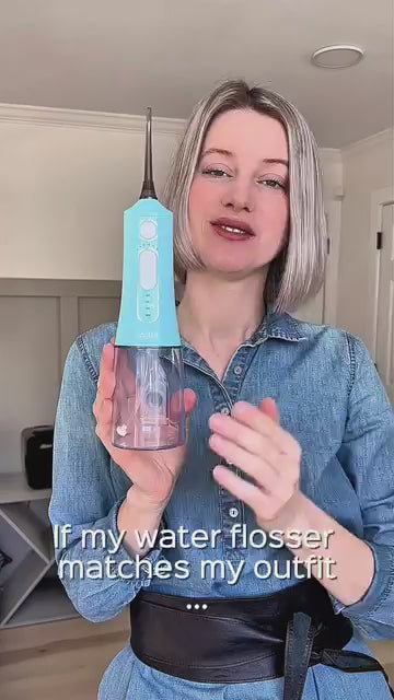 COSLUS C51 Retractable-Tip Cordless Water Flosser customer video