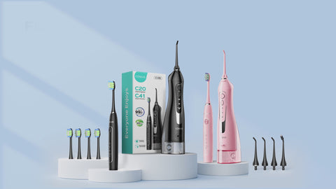 COSLUS C20&C41 Electronic Water Flosser & Toothbrush Set img