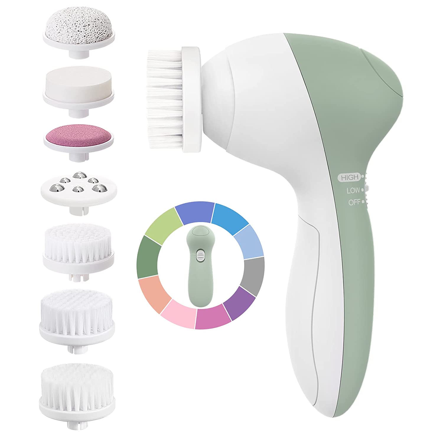 facial brush green