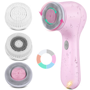 E010108 Facial Power Brush with 3 Brush Heads