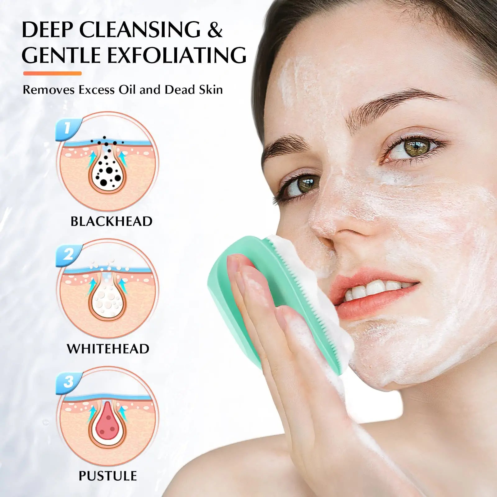 MFC1 Facial Brush with Ultra Hygienic Soft Silicone