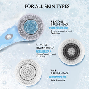 E010108 Facial Power Brush with 3 Brush Heads