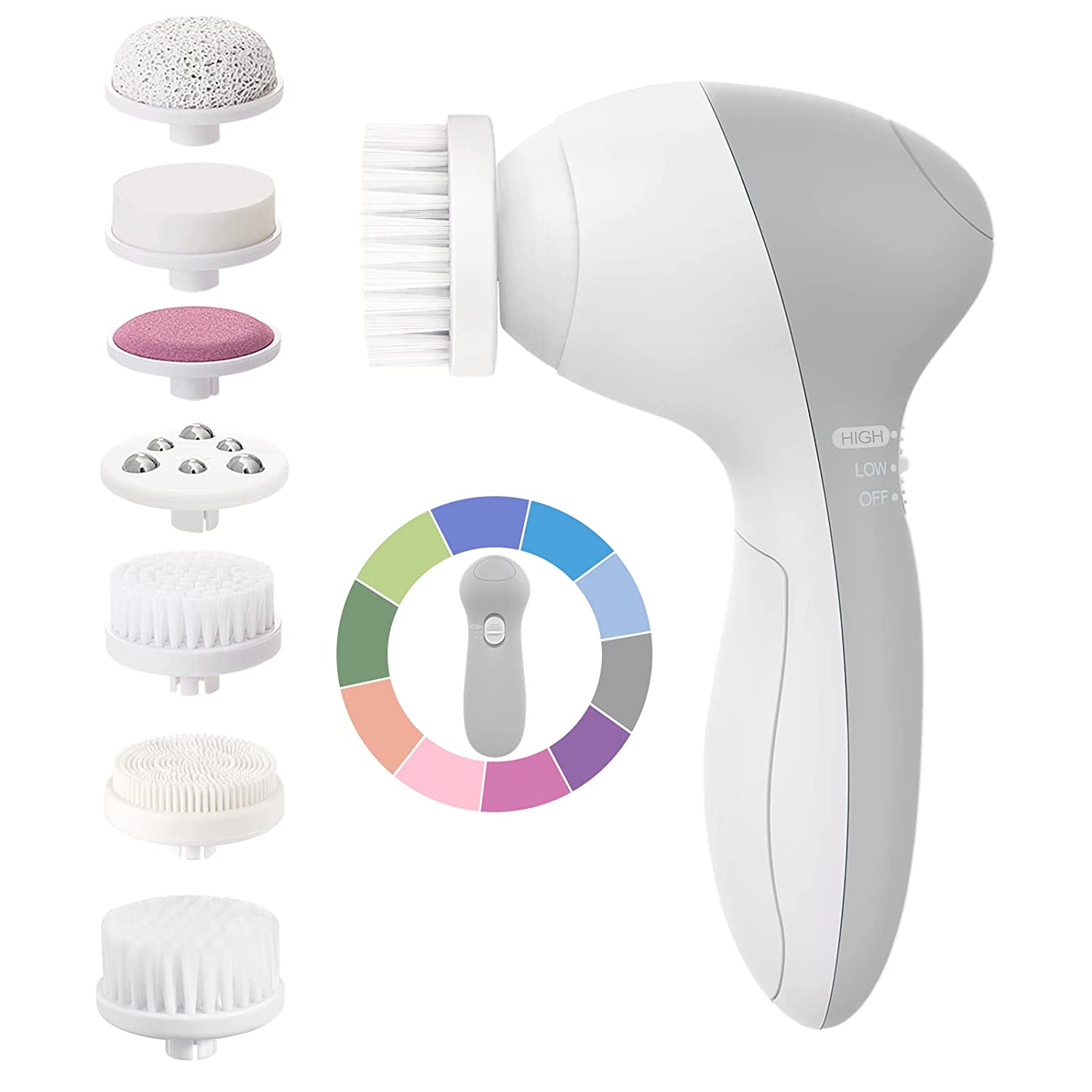 P2017 Facial Power Brush with 7 Brush Heads