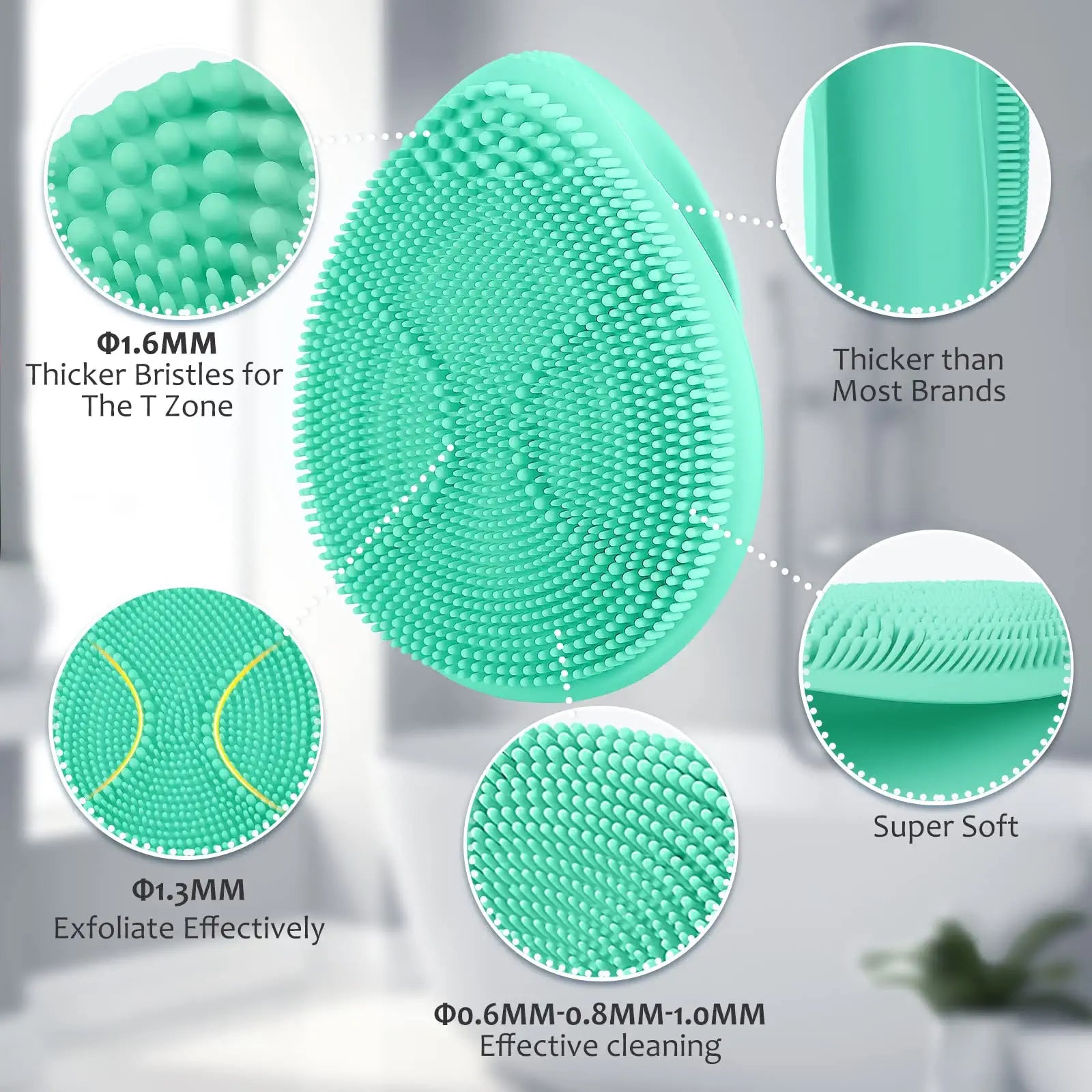 MFC1 Facial Brush with Ultra Hygienic Soft Silicone